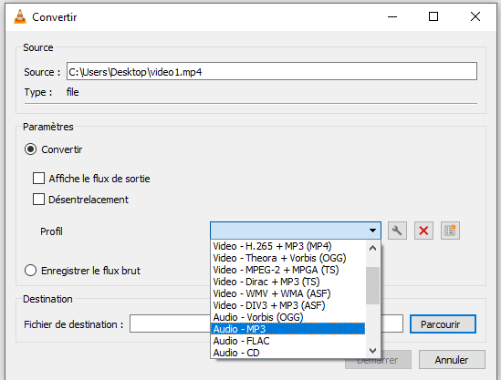 comment convertir une vidéo en audio mp3